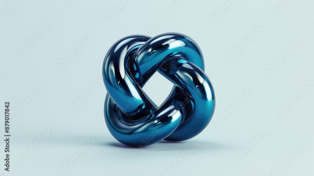 Poster clean and modern 3d floating torus in 4k resolution - abstract geometric form, generative ai