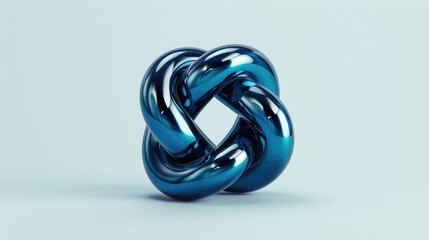 Fototapeta premium Clean and Modern 3D Floating Torus in 4K Resolution - Abstract Geometric Form, Generative Ai
