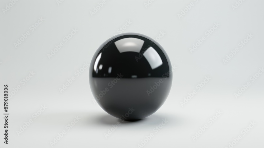 Poster minimalistic 3d sphere with clean shadows - abstract design in 4k quality, generative ai