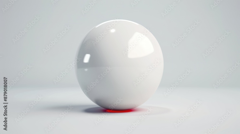Poster minimalist 3d sphere with clean shadows in abstract design - 4k quality visualization, generative ai