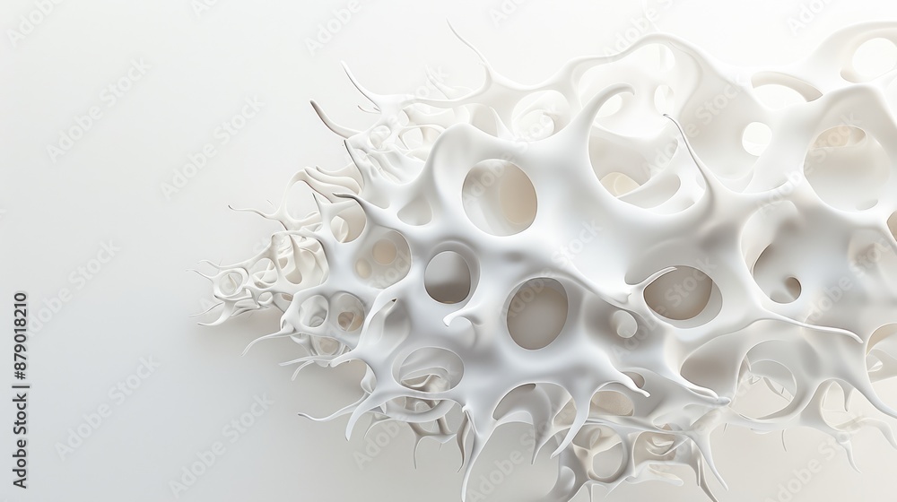 Aufkleber futuristic abstract 3d mesh with smooth curves and high resolution elegance, generative ai