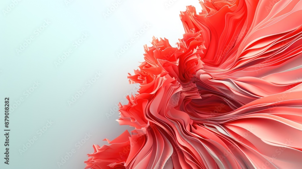 Poster futuristic minimalism: looping abstract 3d design in high resolution, generative ai