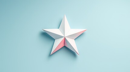 Fototapeta premium Minimalist 3D Star with Clean Lines in High Resolution for Modern Designs, Generative Ai