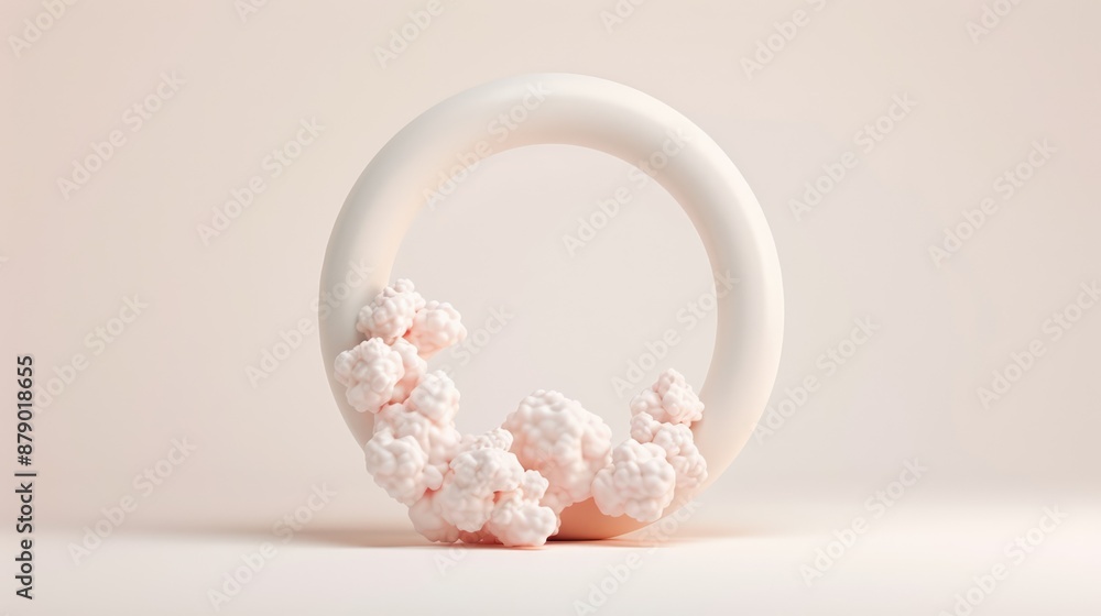 Poster minimalist 3d arch with clean lines in high resolution - modern architectural design concept, genera