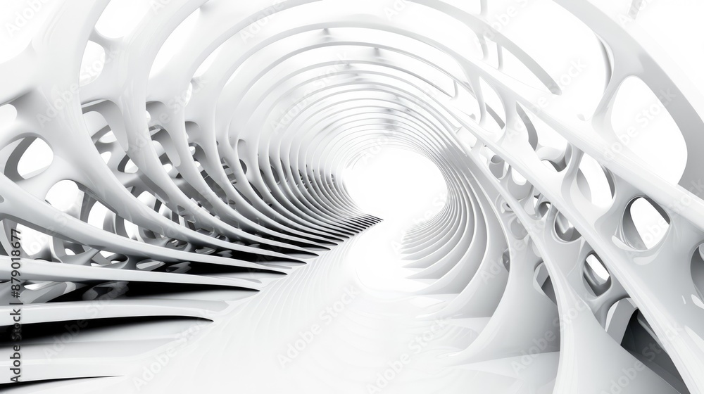 Poster minimalist 3d arc design with clean lines and high resolution quality, generative ai