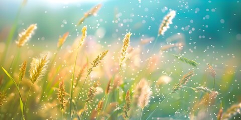 Illustrative Image Showing the Connection Between Seasonal Allergies and Airborne Allergens. Concept Seasonal Allergies, Airborne Allergens, Health Effects, Illustrative Image, Medical Information