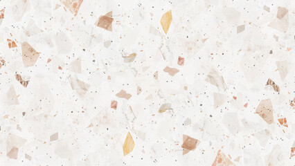 Realistic chipped marble high resolution tileable stone pattern background. Beautiful terrazzo stone texture, pebble stone background. White marble pattern texture for background.. 