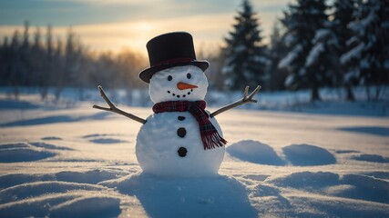 Obraz premium Building Snowman 