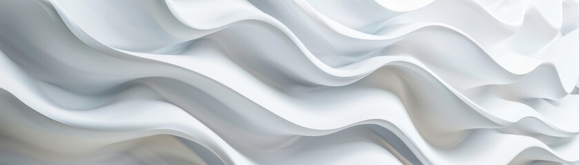 Abstract white textured background with flowing wave-like patterns, perfect for modern design concepts and minimalist themes.
