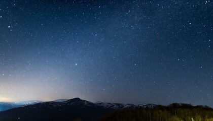 夜空と星. AI generated.