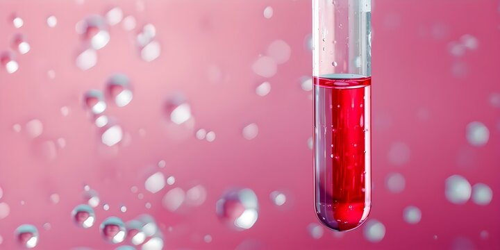 Testing for disseminated intravascular coagulation using a sample in a test tube. Concept Coagulation Test, Blood Sample, DIC Testing, Laboratory Procedures
