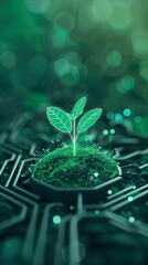 Futuristic Holographic Visualization of Smart Sensors Monitoring Sustainable Nature Growth