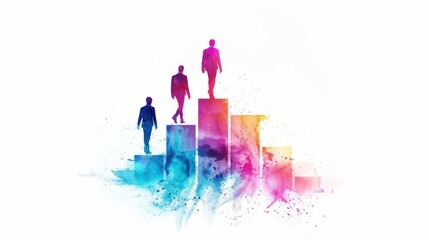 A businessmans success story portrayed through unique visual elements and customer reviews