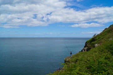 Fishing along the coast 