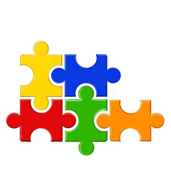 Obraz premium Puzzle compatible icon in flat style. Jigsaw agreement illustration ontrasparent isolated background. Cooperation solution business concept.