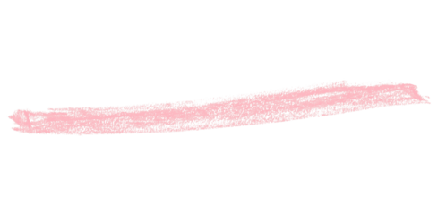 Pink pencil lines isolated on transparent background.