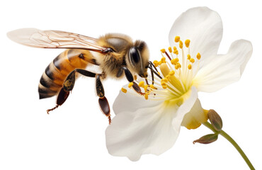 PNG  A bee flower animal insect.