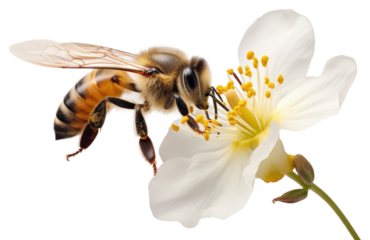 PNG  A bee flower animal insect.