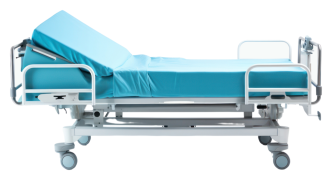 PNG Hospital bed stretcher furniture white background.