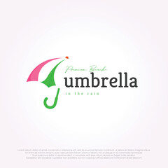 minimalist umbrella logo vector icon design. suitable for coffee shop, shop, store, etc.