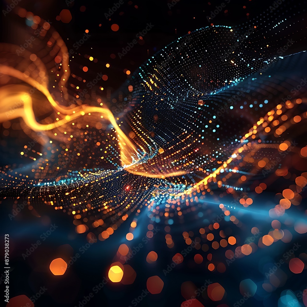 Aufkleber modern digital abstract 3d background. can be used in the description of network abilities, technolo