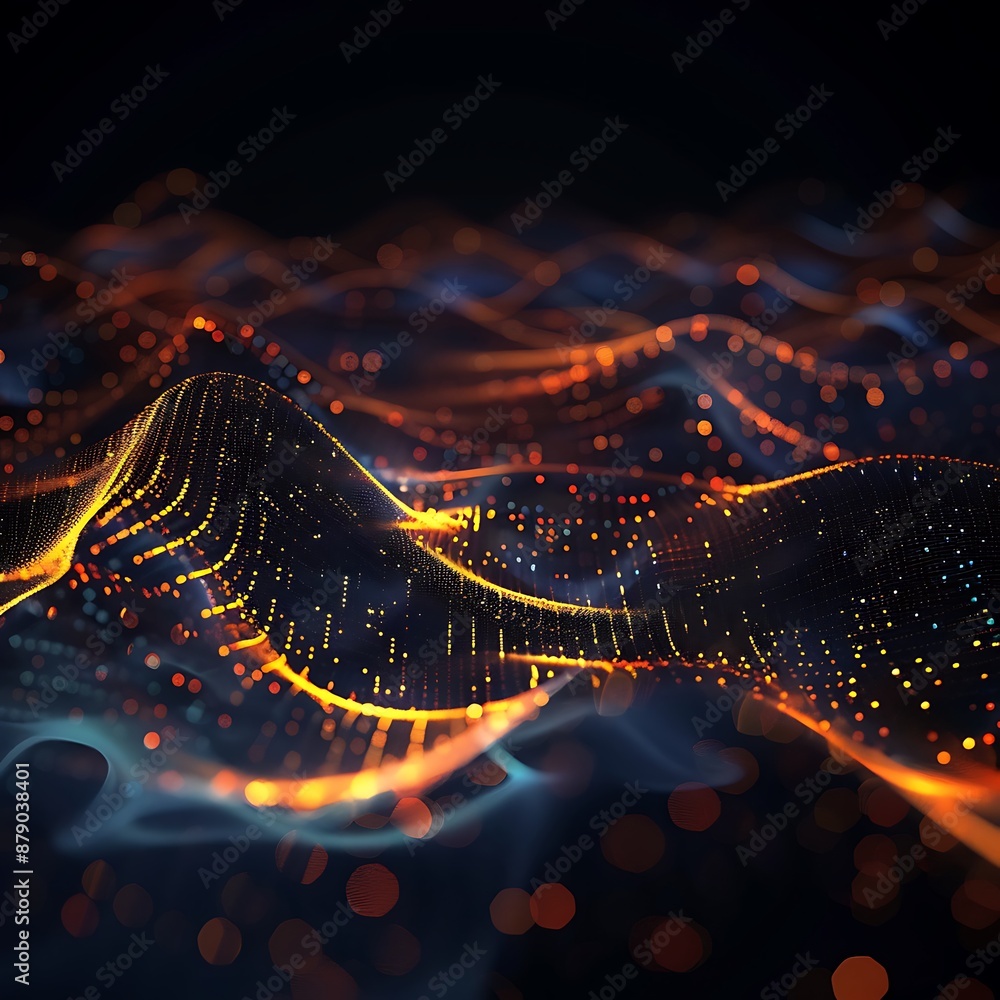 Poster modern digital abstract 3d background. can be used in the description of network abilities, technolo