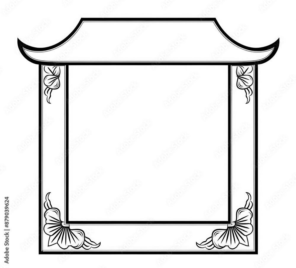 Poster png pattern shape frame line.