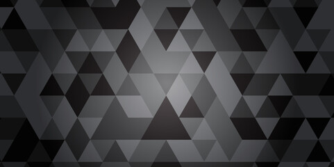 Triangle shape retro wall grid pattern geometric ornament tile vector square element. Abstract geometric black and gray background seamless mosaic and low polygon triangle texture wallpaper.