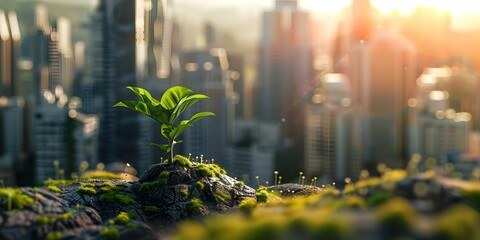Utilizing Environmental Technology in Modern City Planning for Sustainable Development Goals. Concept Sustainable Development, Urban Planning, Environmental Technology, City Innovations