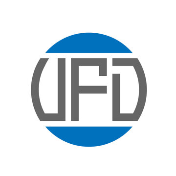 UFD letter logo design on white background. UFD creative initials circle logo concept. UFD letter design.