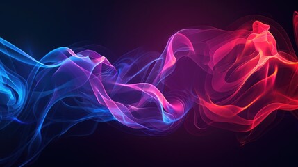 Fototapeta premium Neon Smoke on Dark Abstract Background