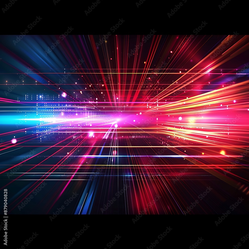 Poster abstract futuristic technology background ,digital science futuristic technology light rays stripes 
