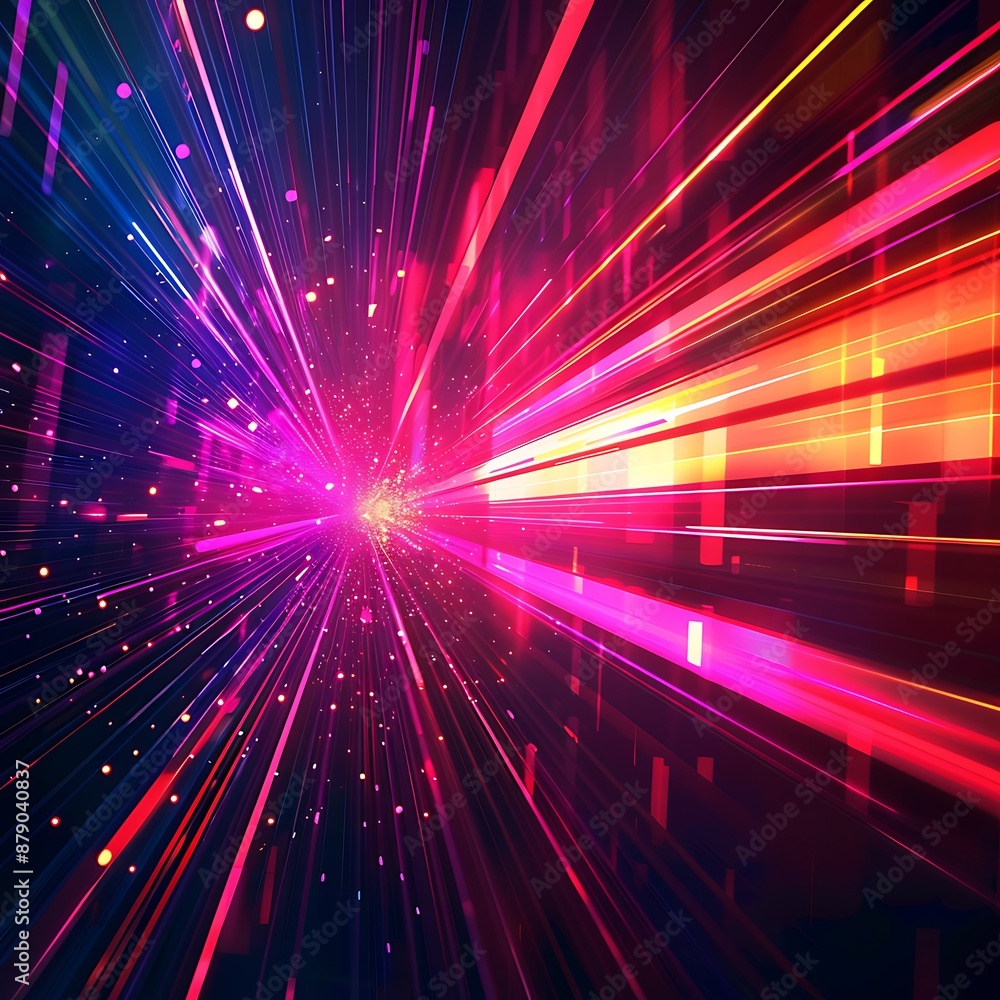 Poster abstract futuristic technology background ,digital science futuristic technology light rays stripes 