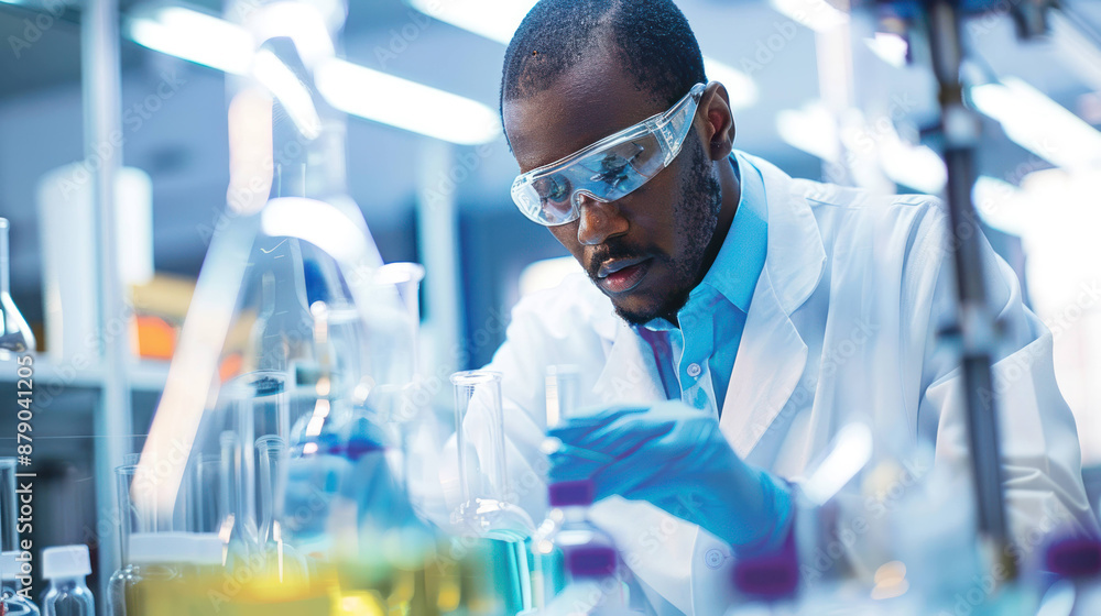Aufkleber innovative engineer conducting high-tech project in modern laboratory