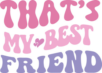 Happy Friendship Day Retro SVG Design