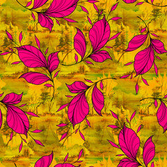 Abstract Digital hand-made allover ethnic textile pattern background ready for print