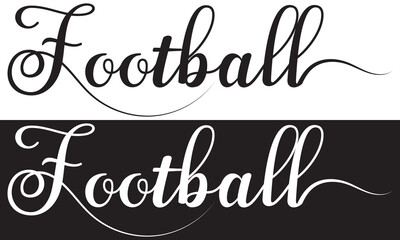 Football. Handwritten vector lettering design. Vector calligraphy illustration isolated. Typography for banners, badges, postcard, t-shirt, prints, posters. isolated on white background. EPS 10
