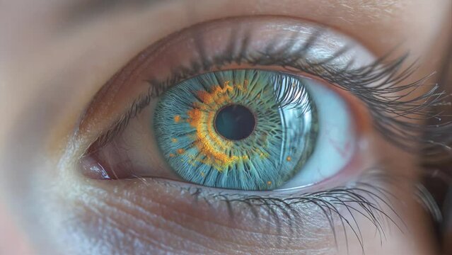 Close-Up of Blue Eyes people motion background