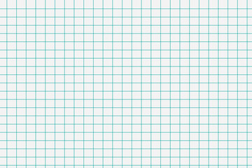 Sheet of graph paper with grid. Millimeter paper texture, geometric pattern. Blue lined blank for drawing, studying, technical engineering or scale measurement. Vector illustration