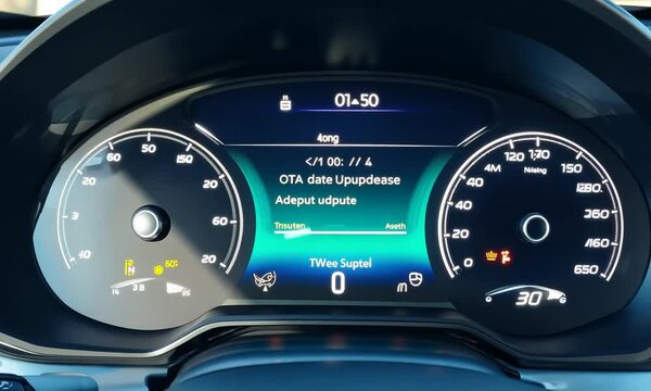 car dashboard with speedometer
