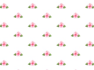 watercolor hibiscus seamless pattern, tropical flowers. Background