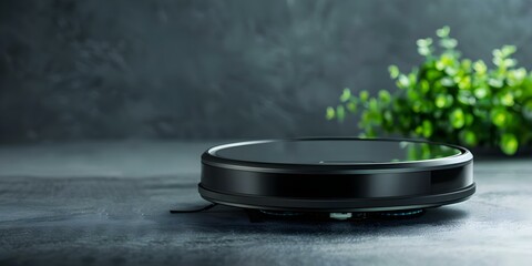 Revolutionizing Cleaning How a High-Tech Robot Vacuum Simplifies Household Chores. Concept Household Chores, High-Tech Gadgets, Robot Vacuum, Cleaning Innovation, Simplifying Tasks