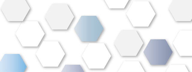 Vector technology luxury colorful hexagonal background vector illustration. Futuristic banner with technology blue hexagons and shiny lights. Design for banner, template, technology, science, medical