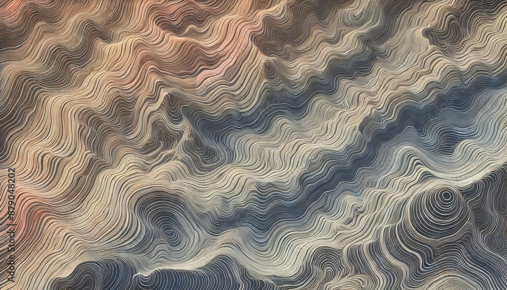Poster abstract wavy lines pattern texture background.
