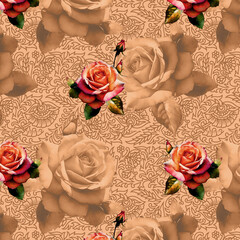 Fancy Allover Pattern Seamless Floral Pattern For Digital Textile Print