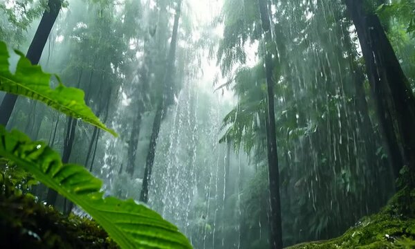 rain forest in the morning