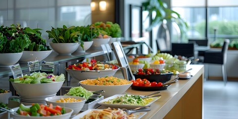 Food Allergy Awareness Training Floor Display for Safe Handling by Employees. Concept Food Safety, Allergy Awareness, Employee Training, Safe Handling, Floor Display