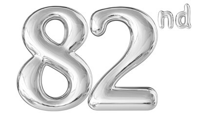 82nd Anniversary Silver Number 3D