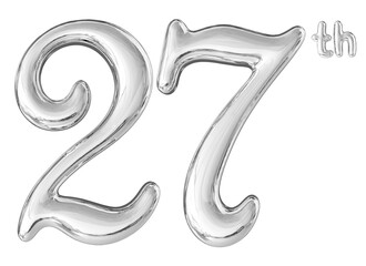 27th Anniversary Silver Number 3D