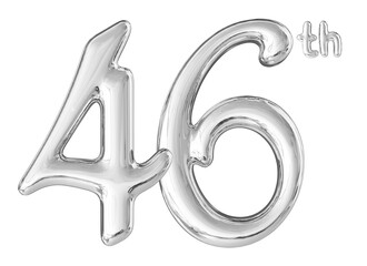 46th Anniversary Silver Number 3D